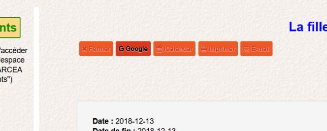 calendrier détails fonctions