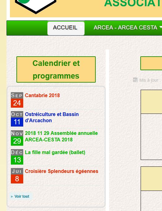calendrier module gauche